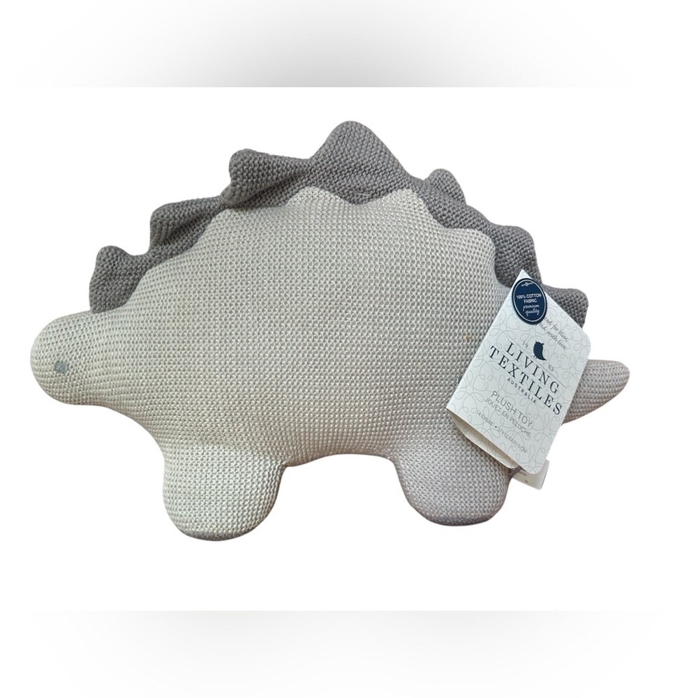 NWT Living Textiles Knitted Toy SHILOH STEGOSAURUS